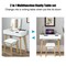 Costway Vanity Makeup Table Cushioned Stool Set W/Flip Top Mirror &1 Drawer Writing Desk